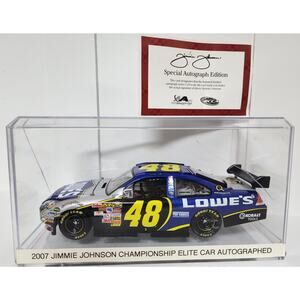 2007 Jimmie Johnson #48 Lowe’s Impala SS Elite 1:24 NASCAR Die-Cast Signed + COA